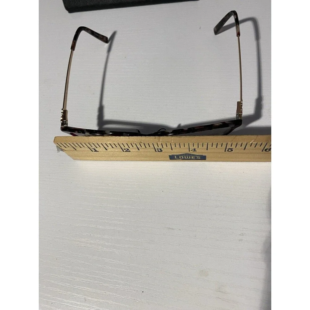 Karen Kane Barbary Fig Eyeglass Frames Tortoise & Pink Floral Gold Tone Women's